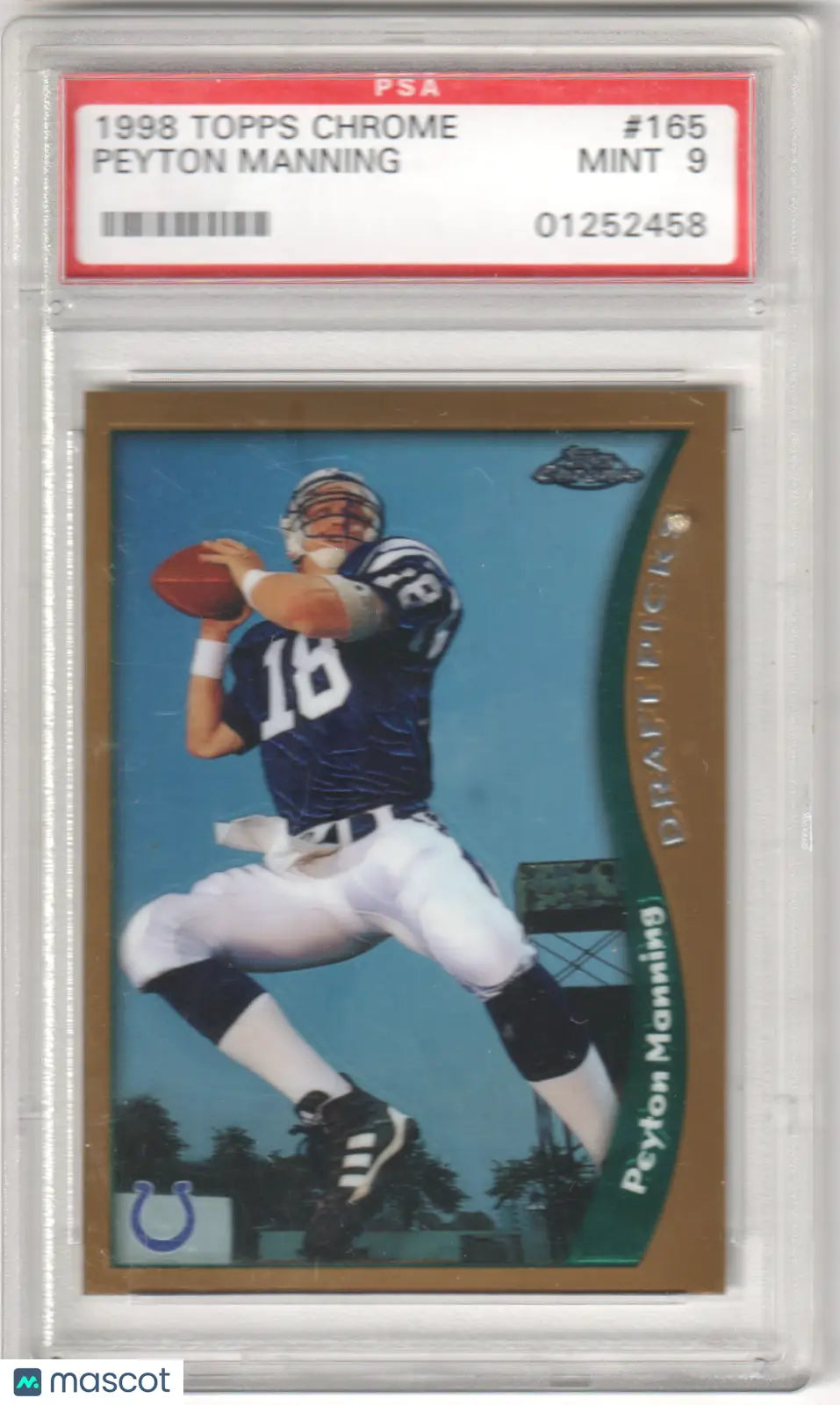 Columbia Hobby Topps Chrome Peyton Manning 1998 Rookie Card PSA 9 Mint