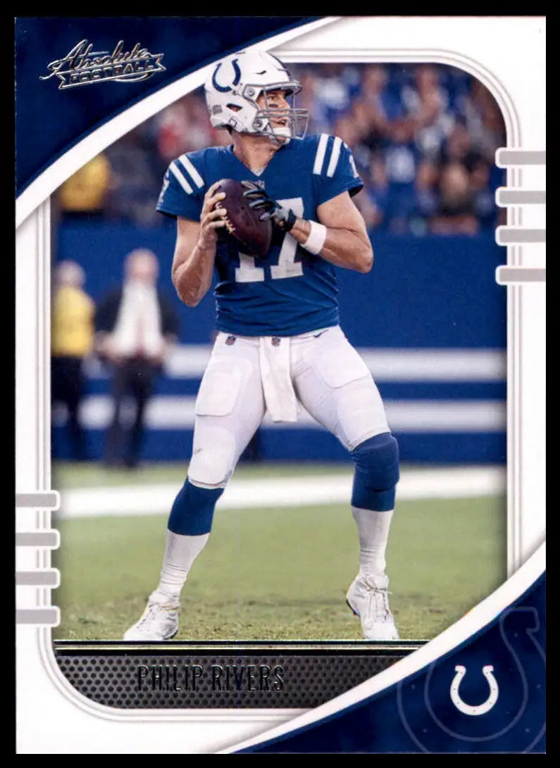 Football trading card featuring Philip Rivers in Indianapolis Colts uniform from Panini Absolute