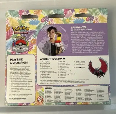 Pokémon 2024 World Championship Deck Roaring Moon ex with young champion and card list
