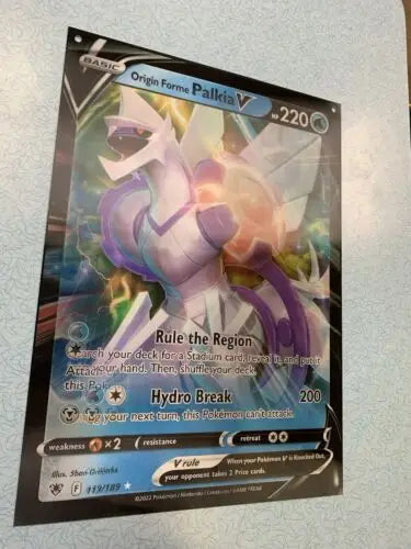 Origin Forme Palkia V Pokémon card from Astral Radiance Dialga Palkia store promo