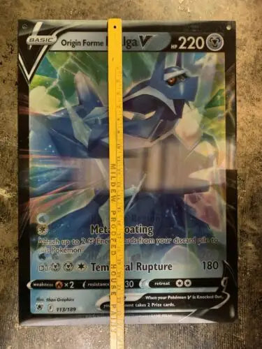 Oversized Origin Forme Palkia V Pokémon card from Astral Radiance Dialga Palkia store promo