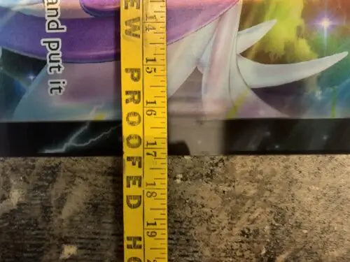 Yellow measuring tape for Pokemon Astral Radiance Dialga Palkia store promo poster