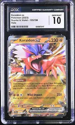 Graded Koraidon ex Pokémon card in English CGC 10 from Pokémon Scarlet & Violet