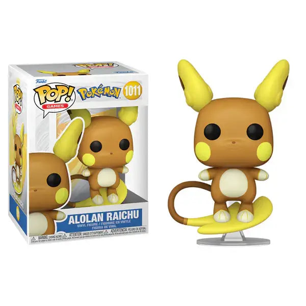 Funko Pop figure of Alolan Raichu, a Pokémon perfect for trading cards collectors
