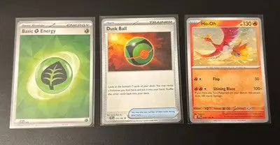 Pokémon TCG Surging Sparks lot of 11 cards with three sleeved Pokémon cards displayed