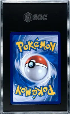 Graded Pokémon trading card with blue back and Poké Ball design, Korean Double Rare