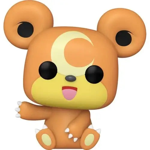Cute Teddiursa Funko Pop Vinyl Figure #985 with crescent moon marking and round ears