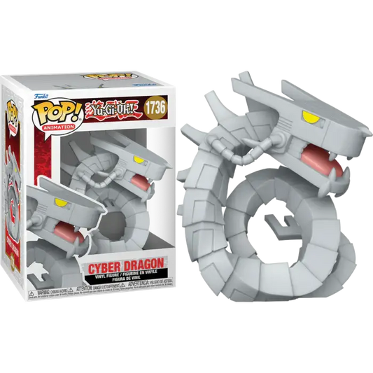 Cyber Dragon vinyl figure from Pop Animation 1736 Yu-Gi-Oh series in packaging
