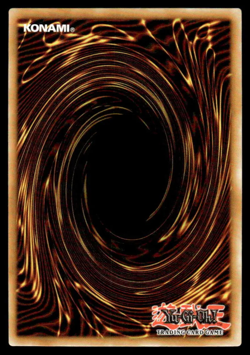 Yu-Gi-Oh trading card back with brown and gold spiral vortex for Thawing Mountains