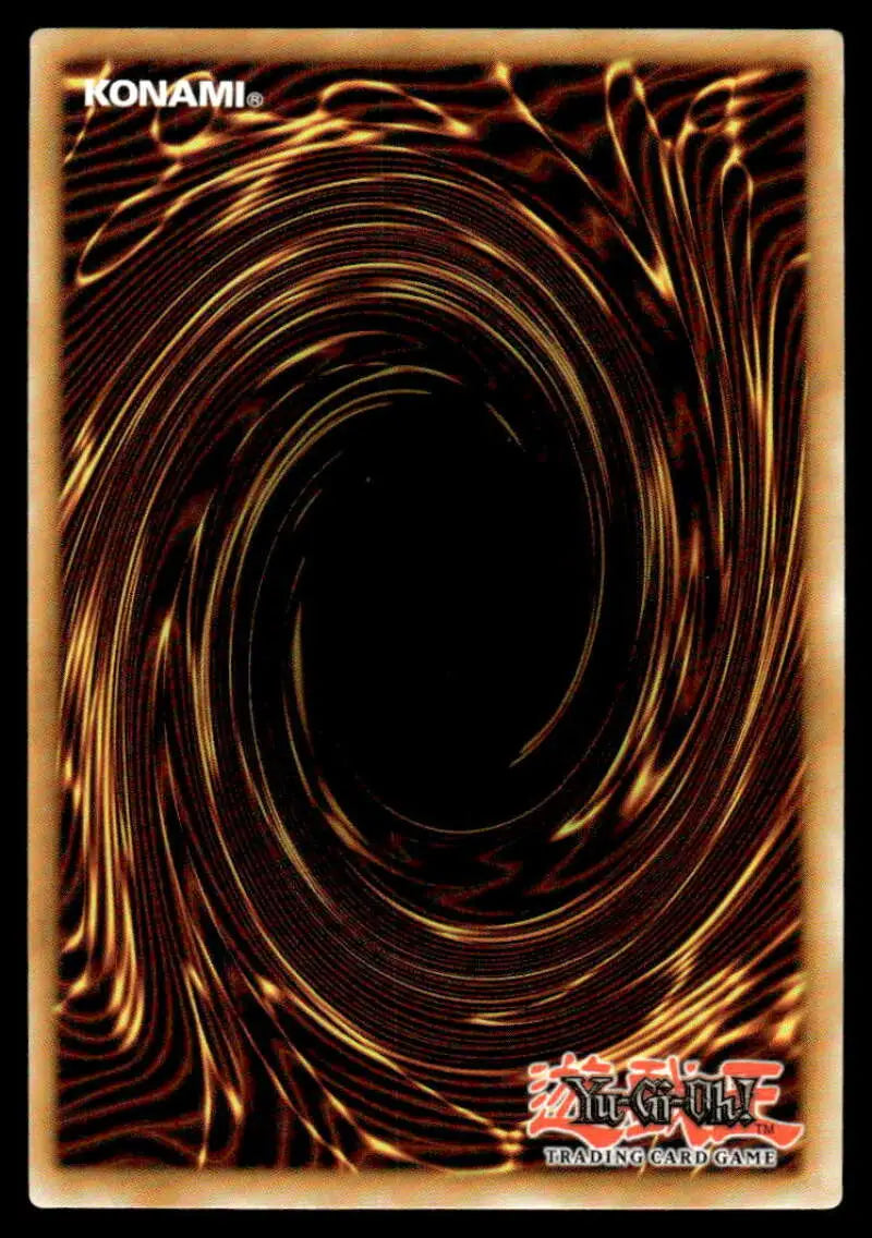 Yu-Gi-Oh trading card back featuring brown and gold vortex, Thawing Mountains design