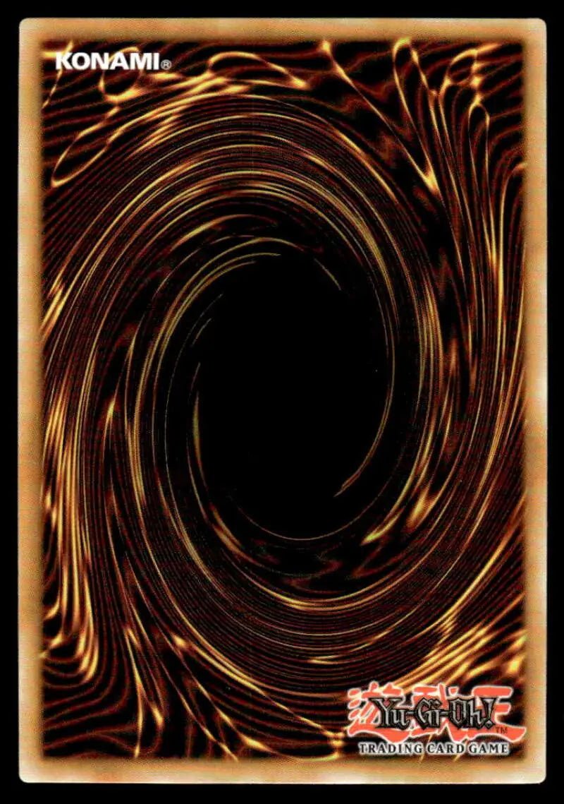 Yu-Gi-Oh! trading card back with brown and gold vortex for Amaze Attraction Thrill Train