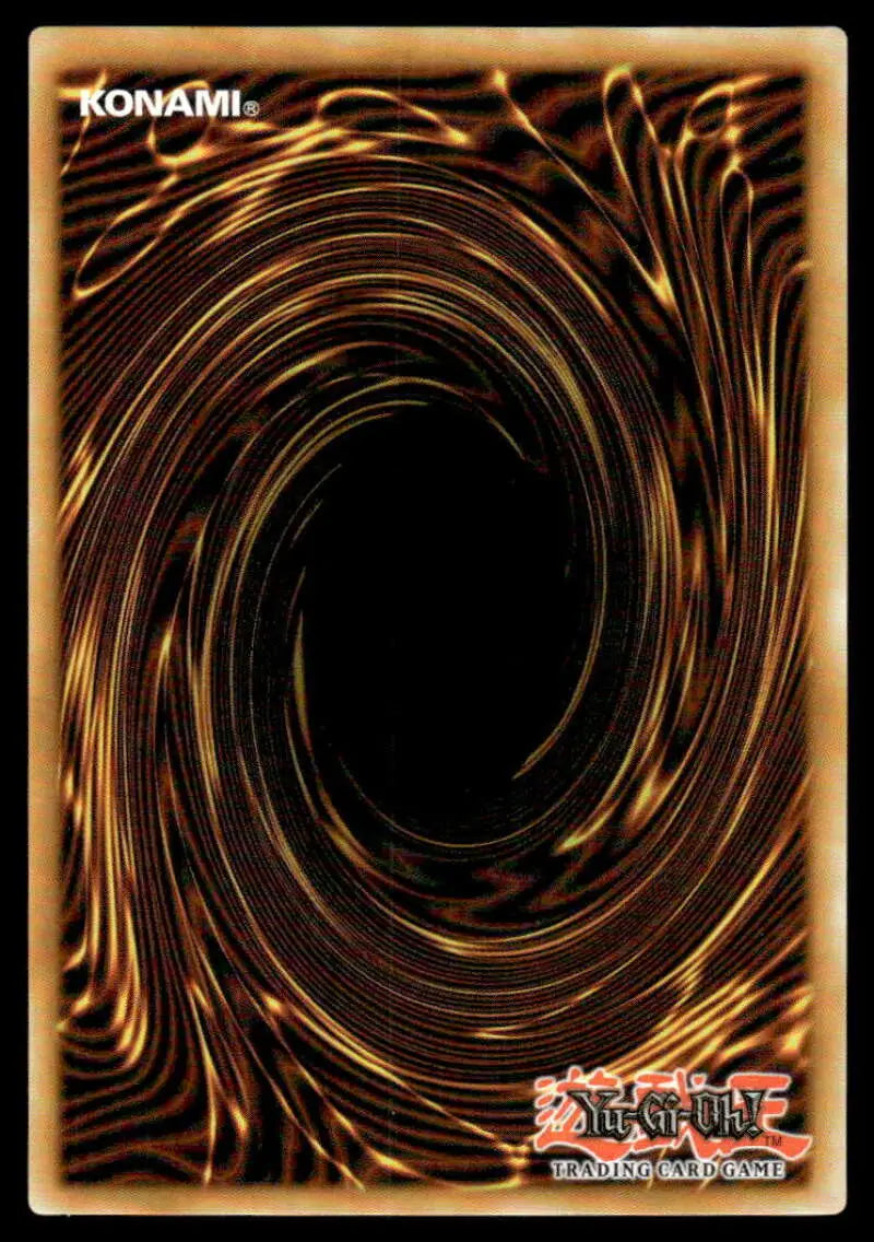 Yu-Gi-Oh trading card back with dark spiral vortex and golden swirls design