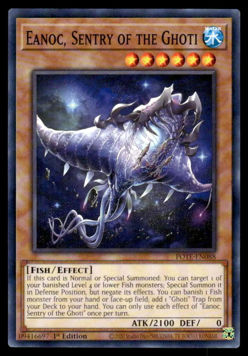 Metallic dragon-like creature with blue accents on Power of the Elements Yugioh Trading Card