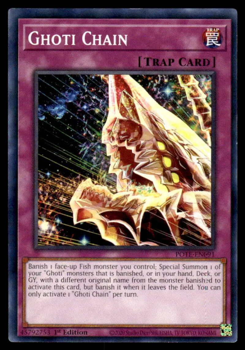 Ghoti Chain trading card from Power of the Elements with an ethereal chain design