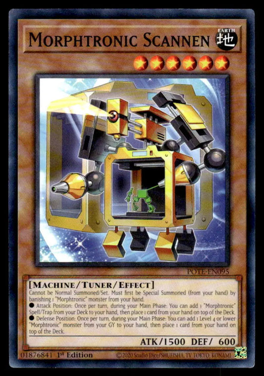Robotic scanning device on Power of the Elements Morphtronic Scannen Yu-Gi-Oh trading card