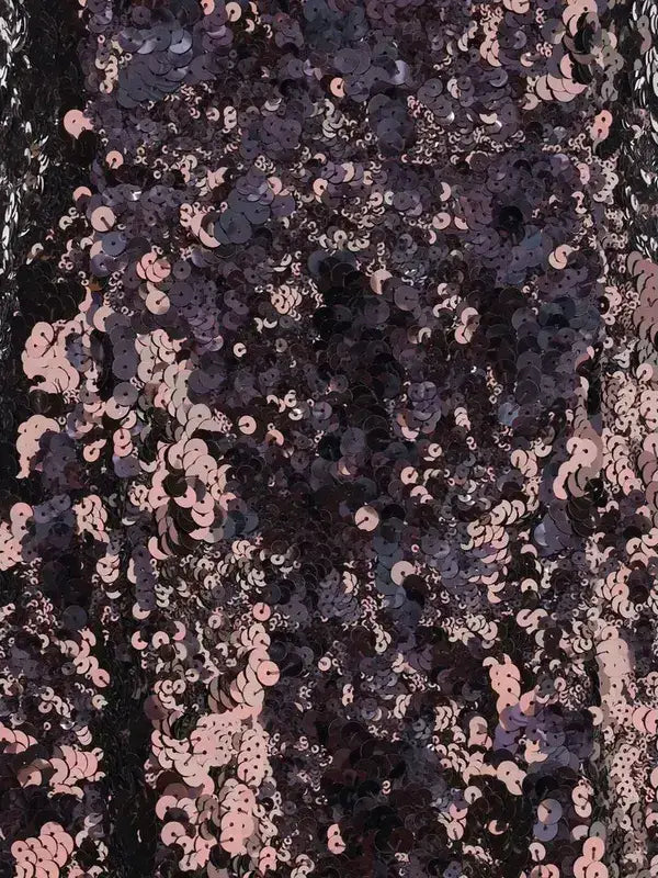 Two-tone black and rose gold sequined fabric for PRADA Polyester Sequined Midi Dress