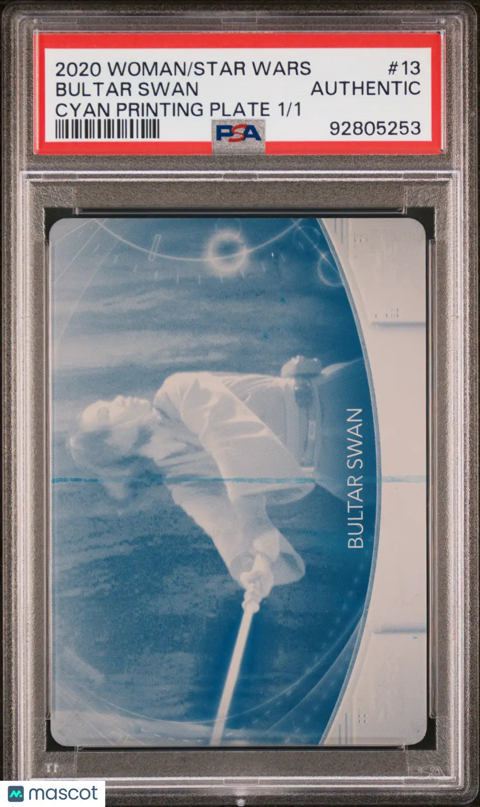 Graded Bultar Swan cyan printing plate from Star Wars Bultar series for Collectors