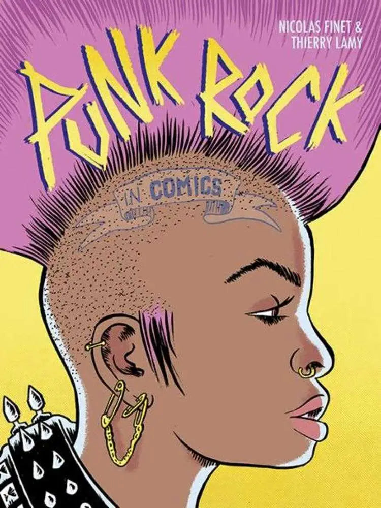 Punk Rock In Comics Hardcover showing vibrant comic book cover with punk rock theme