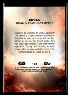 ? Qi’ra — 2025 Topps Chrome Sapphire Edition Star Wars #150 ?