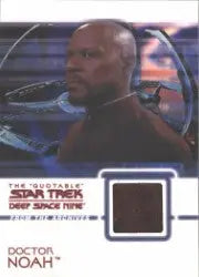 Man in Starfleet uniform and headset inside spacecraft for Quotable Star Trek costume card