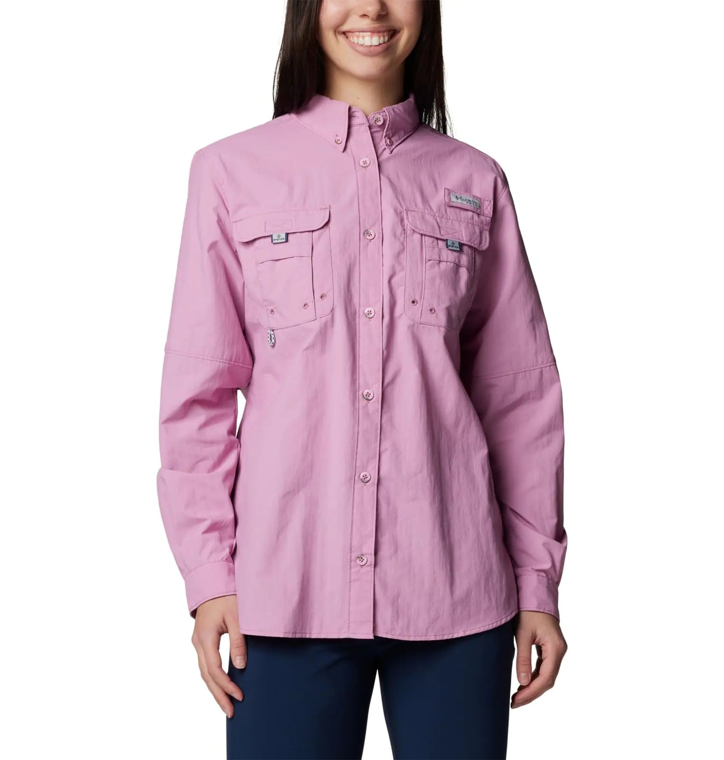 Columbia Womens Bahama II Long Sleeve Minuet Medium