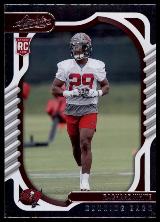 Football trading card of Rachaad White from Panini Absolute 2022 Rookie series