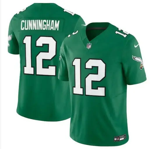Green Philadelphia Eagles Nike Alternate Vapor FUSE Limited Jersey with Cunningham 12 name and number
