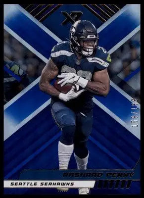 Rashaad Penny 2022 Panini XR Blue football card Seattle Seahawks football collectible