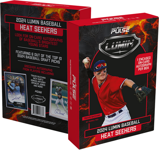 2024 Pulse Lumin Baseball Heat Seekers Edition Box
Pulse Lumin Heat Seekers Autograph Encased Card
Baseball Prospect Autograph Jewel Case