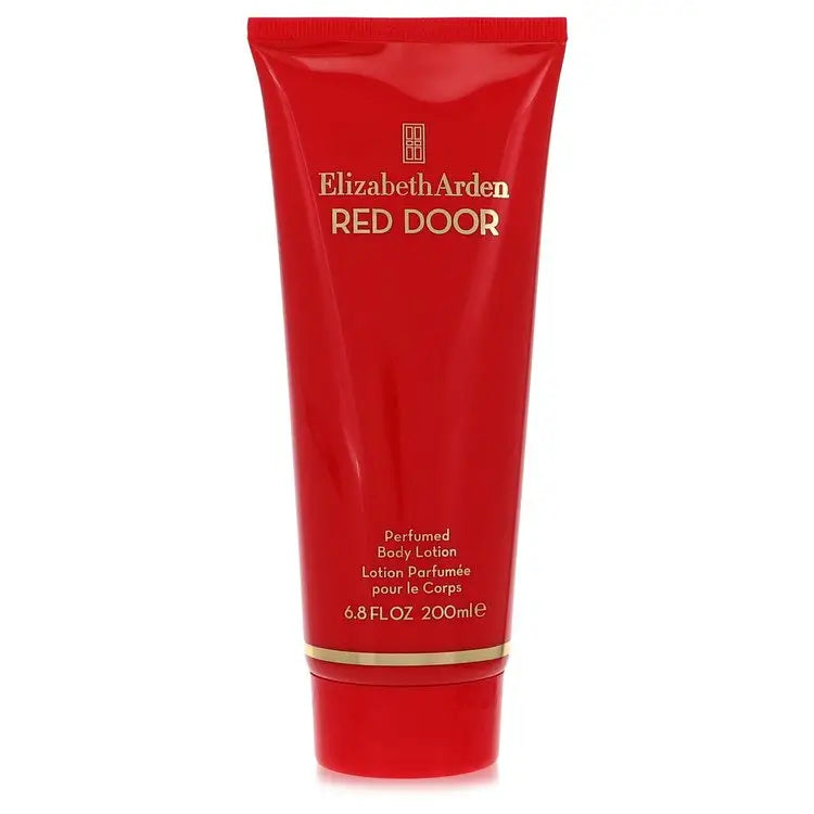 Red tube of Elizabeth Arden Red Door Perfumed Body Lotion for luxurious skin care