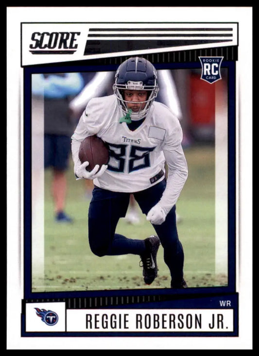 Reggie Roberson Jr. rookie card from 2022 Score series featuring Tennessee Titans player