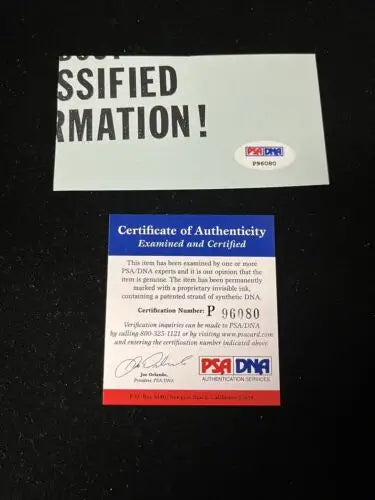 PSA DNA certificate of authenticity for René Murat Auberjonois Star Trek trading card