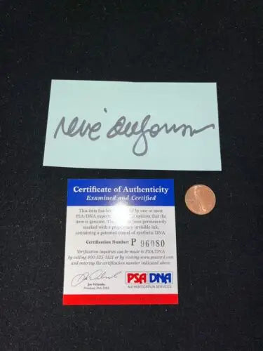 Autographed certificate of authenticity for René Murat Auberjonois Star Trek trading card