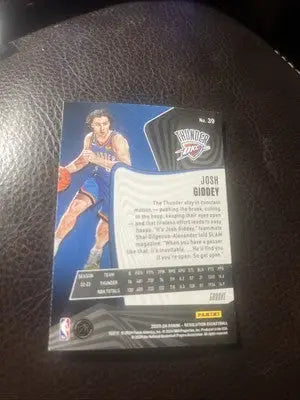 Revolution Basketball 2023-24 Josh Giddey Groove 39 SP basketball card featuring Giddey