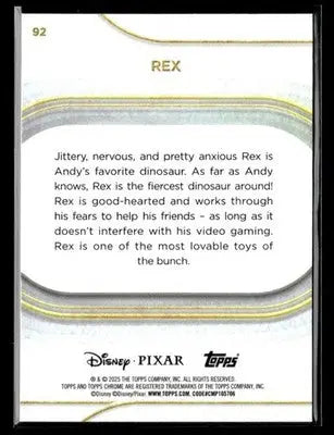 ? Rex — 2025 Topps Chrome Disney #92 ? - Trading Card