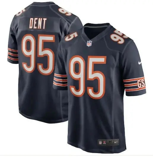 Navy blue Richard Dent Chicago Bears Nike Game retired player jersey with DENT and 95 in orange and white