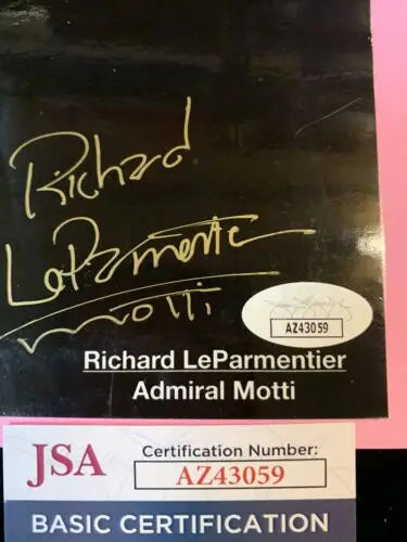 Autographed Richard LeParmentier 8x10 photo auto JSA from Star Wars memorabilia