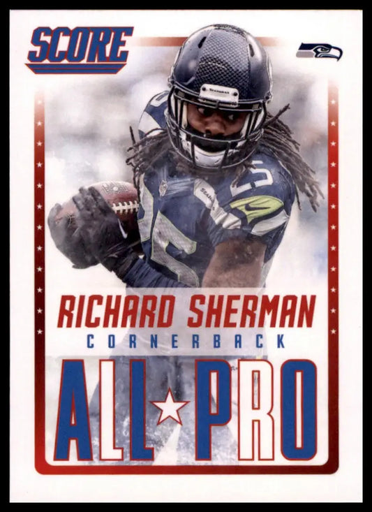 Richard Sherman 2015 Score All-Pro Glossy football card featuring Richard Sherman Seattle Seahawks