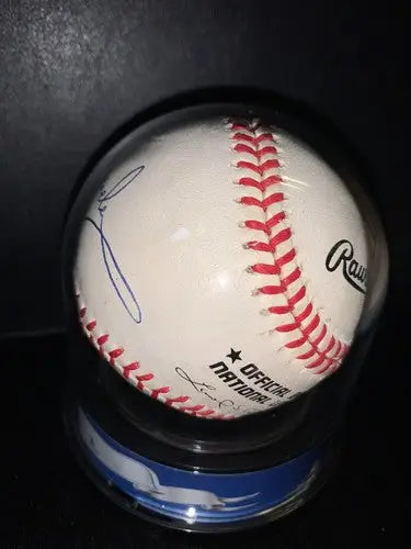 Rickey Henderson Single Signed ONL MLB Baseball BAS Beckett Encapsulated 8 HOF