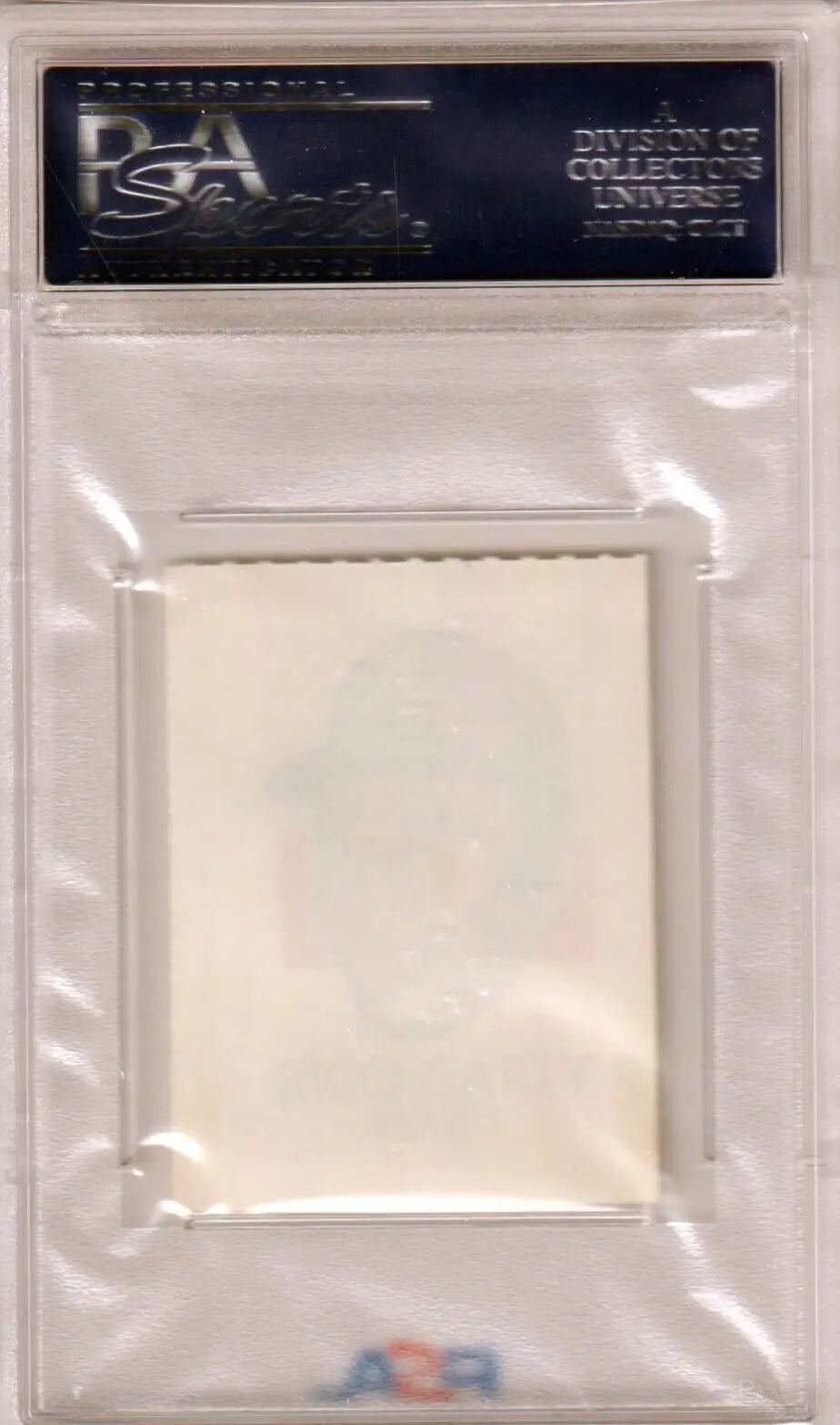 Graded RICO CARTY 1971 Topps Tattoos PSA 9 Mint trading card from Columbia Hobby