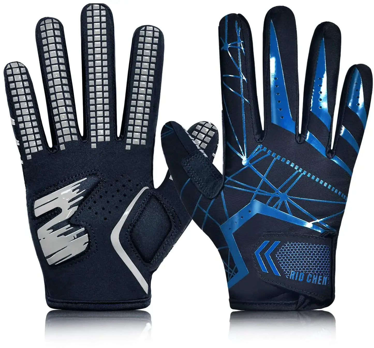 Pair of navy and blue baseball batting gloves for adults and youth softball batting gloves