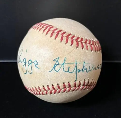 Riggs Stephenson Autographed Feeney NL Signed Baseball Chicago Cubs JSA Ball for collectors