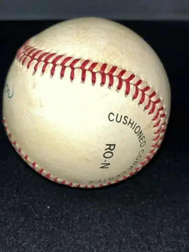 Worn baseball with red stitching from Riggs Stephenson, Chicago Cubs autographed collectible