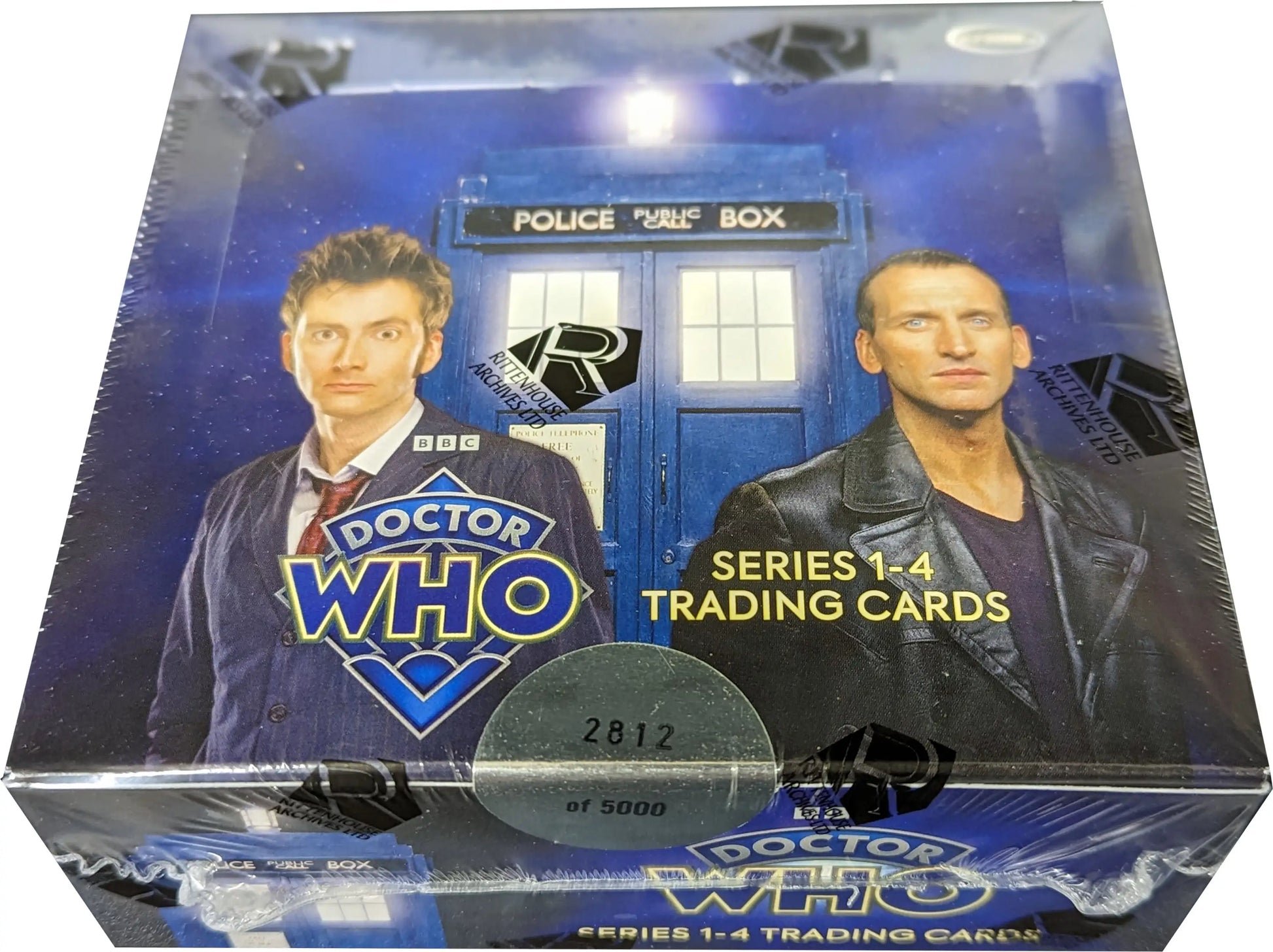 Sealed Rittenhouse 2023 Doctor Who Hobby Box featuring Christopher Eccleston and David Tennant