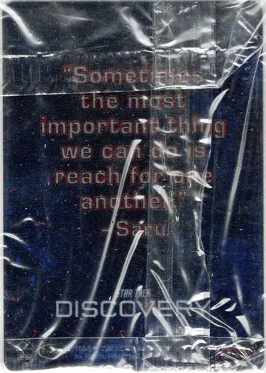 Plastic-wrapped journal featuring a discovery quote and Rittenhouse Star Trek case topper card