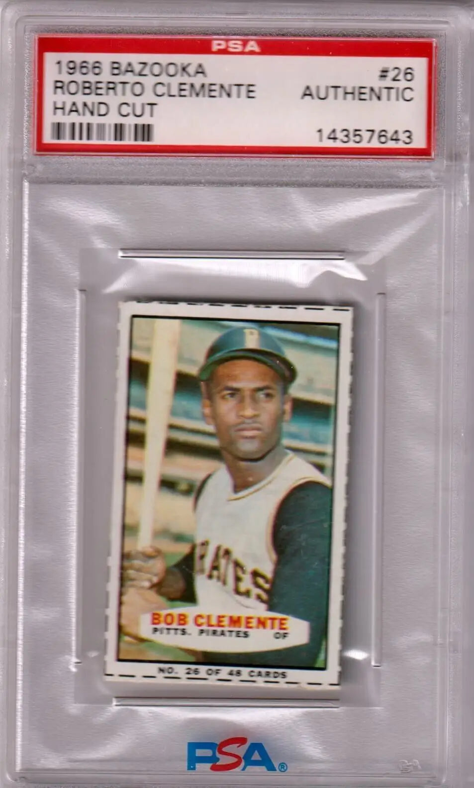 Graded Roberto Clemente baseball card from Columbia Hobby in PIRATES collection