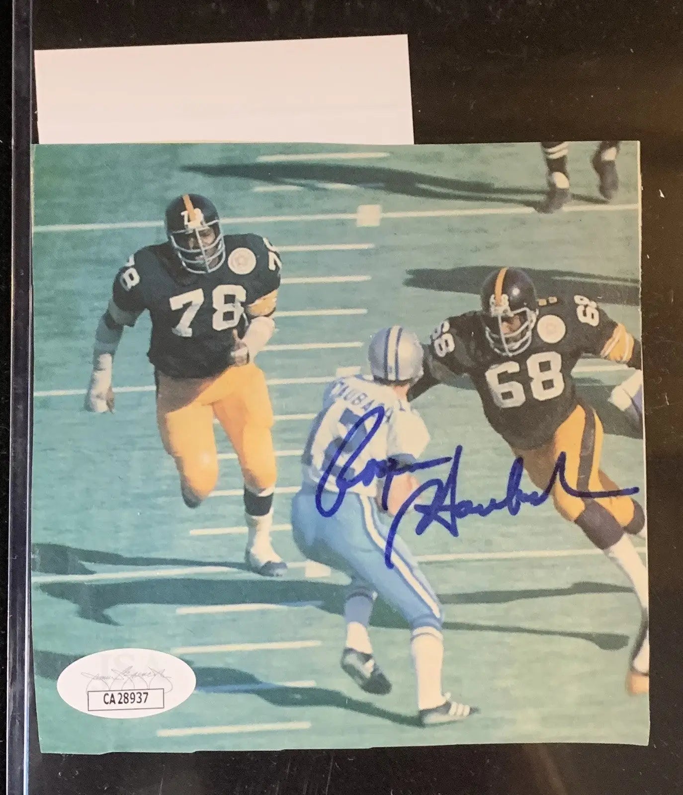 Autographed Roger Staubach Super Bowl photo from Dallas Cowboys 5x5 magazine