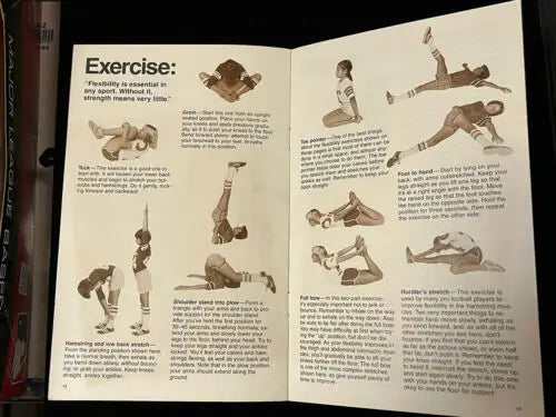 Vintage Roger Staubach Dallas Cowboys pamphlet for play touch football guide from 1978