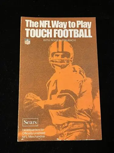 Vintage Roger Staubach Dallas Cowboys pamphlet for play touch football, 1978