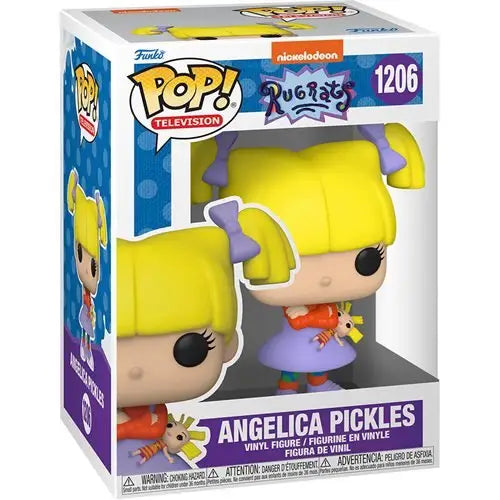 Funko Pop vinyl figure of Rugrats Angelica Pickles in purple and orange outfit